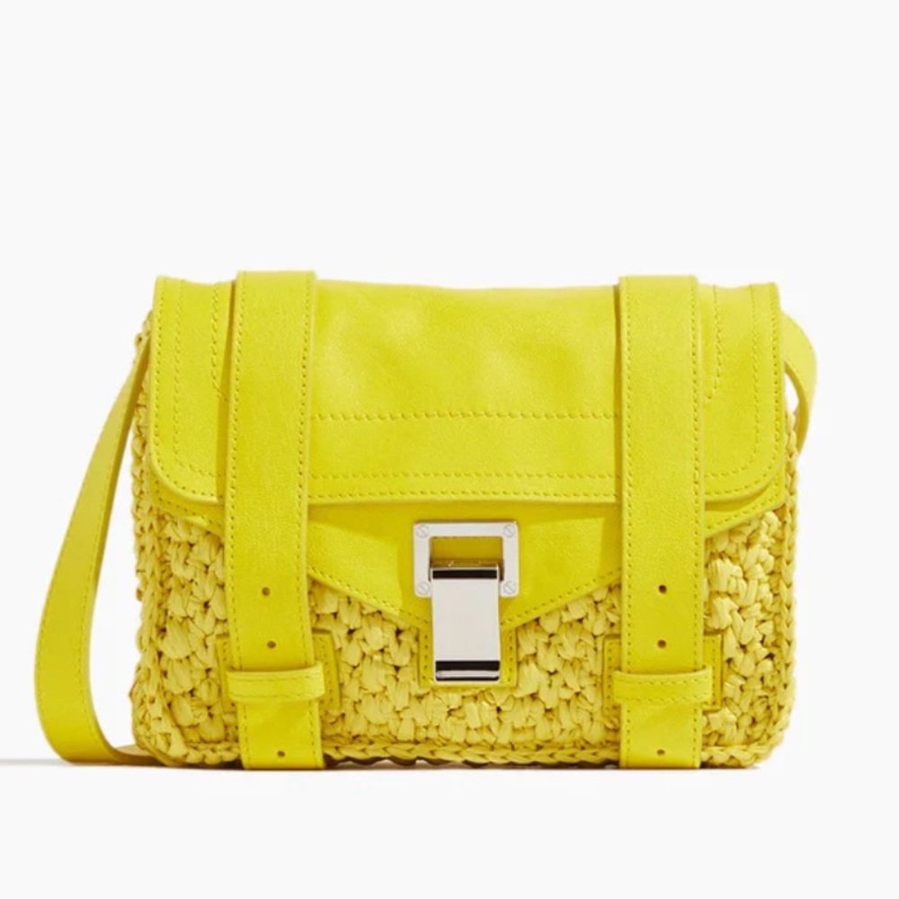 Proenza Schouler Mini PS1 Raffia Crossbody Bag